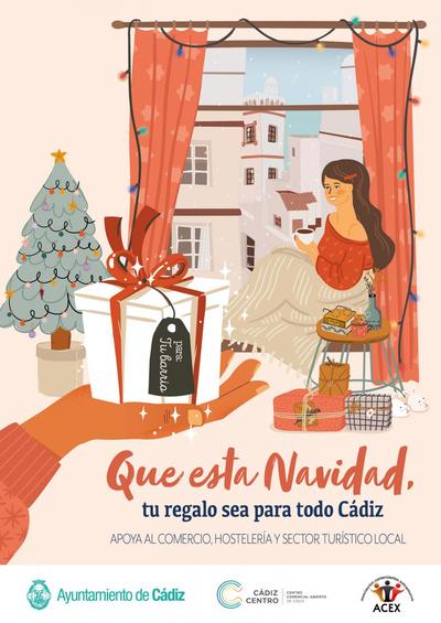 Weihnachten in Cadiz Weihnachtskarte aus Cadiz